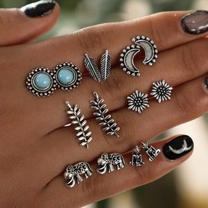 925 Silver-Plated Vintage Bohemian Earrings